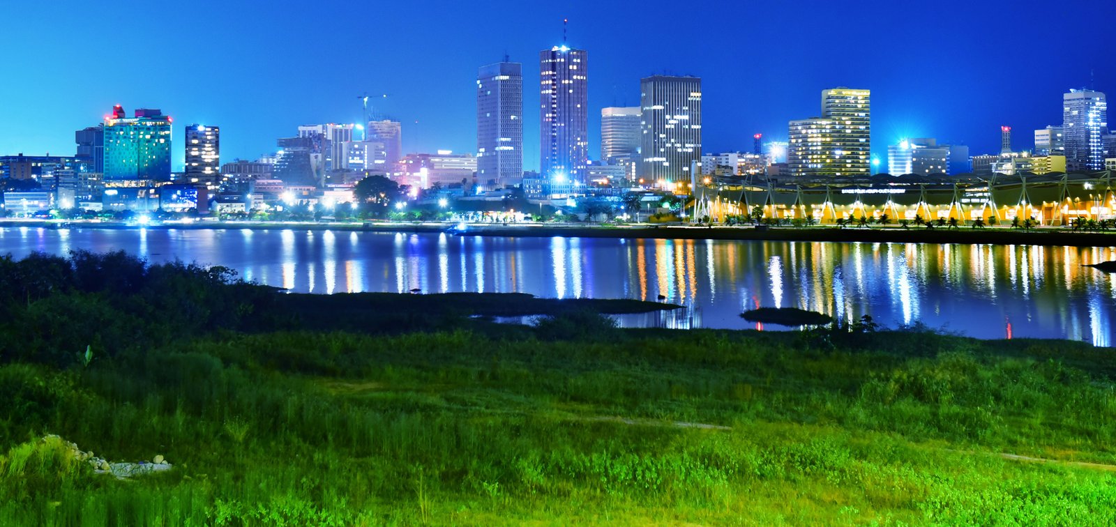 Cote d'Ivoire - Abidjan Le Plateau at night