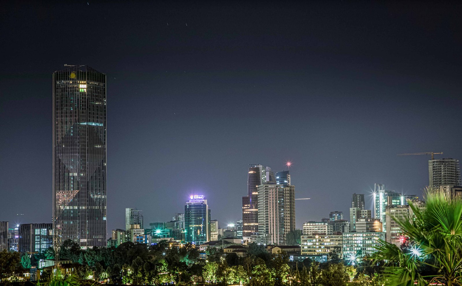 Ethiopia - Addis Ababa night skyline